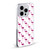 PLdesign Sparkly Flamingo Pink Pattern On White Soft Gel Case for Apple iPhone 13 Mini & MagSafe