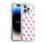 PLdesign Sparkly Flamingo Pink Pattern On White Soft Gel Case for Apple iPhone 14 Pro Max & MagSafe