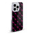 PLdesign Sparkly Flamingo Pink Pattern On Black Soft Gel Case for Apple iPhone 16 & MagSafe