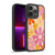 Kierkegaard Design Studio Retro Abstract Patterns Pink Orange Thulian Flowers Gel Armour Case For Apple iPhone 13 Pro