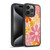 Kierkegaard Design Studio Retro Abstract Patterns Pink Orange Thulian Flowers Gel Armour Case For Apple iPhone 15 Pro