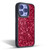 PLdesign Sparkle Prints Dark Pink Red Gel Armour Case For Apple iPhone 14 Pro