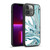 Suzan Lind Marble Swirls Teal White Gel Armour Case For Apple iPhone 13 Pro Max