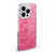 PLdesign Sparkle Prints Rose Pink Soft Gel Case for Apple iPhone 16e / Apple iPhone 17e & MagSafe