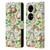 Micklyn Le Feuvre Patterns 2 Guinea Pigs And Daisies In Watercolour On Mint Leather Book Wallet Case Cover For Huawei P50 Pro