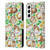 Micklyn Le Feuvre Patterns 2 Guinea Pigs And Daisies In Watercolour On Mint Leather Book Wallet Case Cover For Samsung Galaxy S22 5G