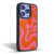 Kierkegaard Design Studio Retro Abstract Patterns Hot Pink Orange Swirl Gel Armour Case For Apple iPhone 14