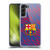 FC Barcelona Crest Patterns Glitch Soft Gel Case for Samsung Galaxy S22+ 5G & MagSafe