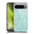 Micklyn Le Feuvre Floral Patterns Teal And Cream Soft Gel Case for Google Pixel 9 Pro XL