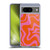 Kierkegaard Design Studio Retro Abstract Patterns Hot Pink Orange Swirl Soft Gel Case for Google Pixel 8