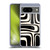 Kierkegaard Design Studio Retro Abstract Patterns Palm Springs Black Cream Soft Gel Case for Google Pixel 8