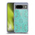 Micklyn Le Feuvre Floral Patterns Mint Green And Grey Soft Gel Case for Google Pixel 8