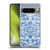 Micklyn Le Feuvre Floral Patterns Denim Blues Soft Gel Case for Google Pixel 8 Pro
