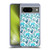 Micklyn Le Feuvre Patterns 2 Dusty Pink White And Teal Elephant Soft Gel Case for Google Pixel 8