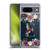Nature Magick Floral Monogram Gold Navy Letter E Soft Gel Case for Google Pixel 8