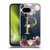 Nature Magick Floral Monogram Gold Navy 2 Letter P Soft Gel Case for Google Pixel 9A