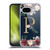 Nature Magick Floral Monogram Gold Navy 2 Letter R Soft Gel Case for Google Pixel 9A