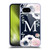 Nature Magick Floral Monogram Navy Flowers 1 Letter M Soft Gel Case for Google Pixel 9A