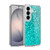 PLdesign Sparkle Prints Aqua Blue Soft Gel Case for Samsung Galaxy S26 Plus
