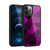 PLdesign Geometric Patterns Dark Pink And Black Mesh Gel Armour Case For Apple iPhone 12 Pro Max