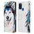 Pixie Cold Animals Husky Leather Book Wallet Case Cover For Samsung Galaxy A21s (2020)