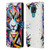 Pixie Cold Cats Shattered Tiger Leather Book Wallet Case Cover For Motorola Moto E7