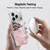 UtArt Wild Cat Marble Pink Glitter Soft Gel Case for Apple iPhone 18 Pro