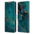 LebensArt Mineral Marble Glam Turquoise Leather Book Wallet Case Cover For Nokia C21