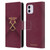 West Ham United FC Hammer Marque Kit Gradient Leather Book Wallet Case Cover For Apple iPhone 11