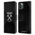 West Ham United FC Hammer Marque Kit Black & White Gradient Leather Book Wallet Case Cover For Apple iPhone 11 Pro Max