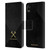 West Ham United FC Hammer Marque Kit Black & Gold Leather Book Wallet Case Cover For Apple iPhone XR