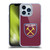 West Ham United FC Crest Full Colour Soft Gel Case for Apple iPhone 13 Pro