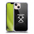 West Ham United FC Hammer Marque Kit Black & White Gradient Soft Gel Case for Apple iPhone 13
