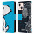 Peanuts Halfs And Laughs Snoopy Geometric Leather Book Wallet Case Cover For Apple iPhone 13 Mini