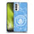 Manchester City Man City FC Marble Badge Blue White Mono Soft Gel Case for Motorola Moto G52
