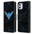 Batman DC Comics Nightwing Logo Grunge Leather Book Wallet Case Cover For Apple iPhone 11
