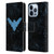 Batman DC Comics Nightwing Logo Grunge Leather Book Wallet Case Cover For Apple iPhone 13 Pro