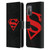 Superman DC Comics Logos Black And Red Leather Book Wallet Case Cover For HTC Desire 21 Pro 5G