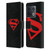 Superman DC Comics Logos Black And Red Leather Book Wallet Case Cover For OnePlus 10 Pro