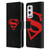 Superman DC Comics Logos Black And Red Leather Book Wallet Case Cover For OnePlus 9 Pro
