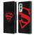 Superman DC Comics Logos Black And Red Leather Book Wallet Case Cover For OnePlus Nord 2 5G