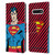 Superman DC Comics Vintage Fashion Stripes Leather Book Wallet Case Cover For Samsung Galaxy S10