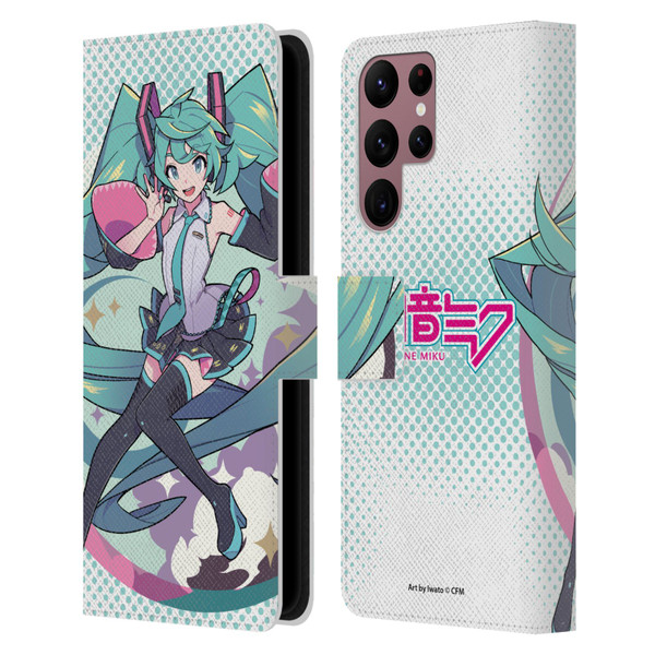 Hatsune Miku Graphics Pastels Leather Book Wallet Case Cover For Samsung Galaxy S22 Ultra 5G