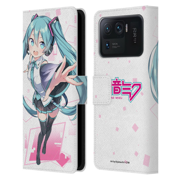 Hatsune Miku Graphics Cute Leather Book Wallet Case Cover For Xiaomi Mi 11 Ultra
