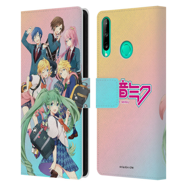 Hatsune Miku Virtual Singers High School Leather Book Wallet Case Cover For Huawei P40 lite E