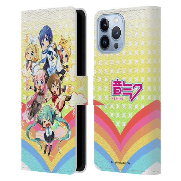 Hatsune Miku Virtual Singers Rainbow Leather Book Wallet Case Cover For Apple iPhone 13 Pro Max