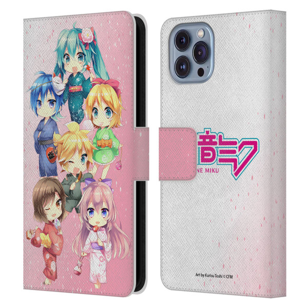 Hatsune Miku Virtual Singers Characters Leather Book Wallet Case Cover For Apple iPhone 14