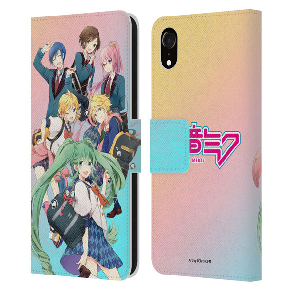 Hatsune Miku Virtual Singers High School Leather Book Wallet Case Cover For Apple iPhone XR
