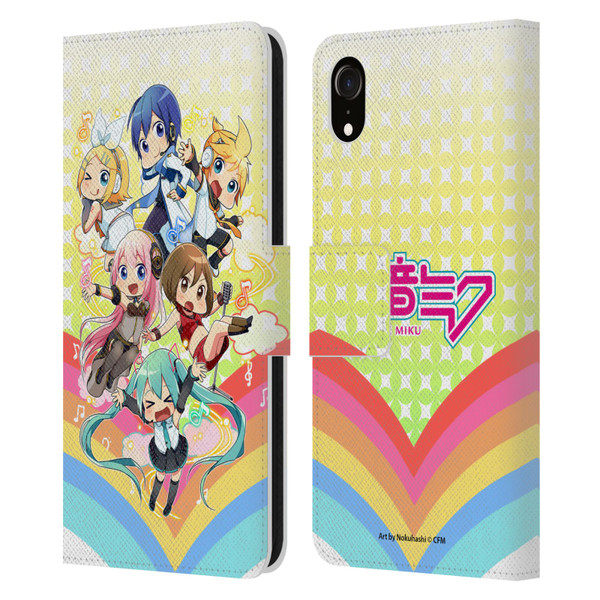 Hatsune Miku Virtual Singers Rainbow Leather Book Wallet Case Cover For Apple iPhone XR