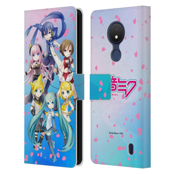 Hatsune Miku Virtual Singers Sakura Leather Book Wallet Case Cover For Nokia C21